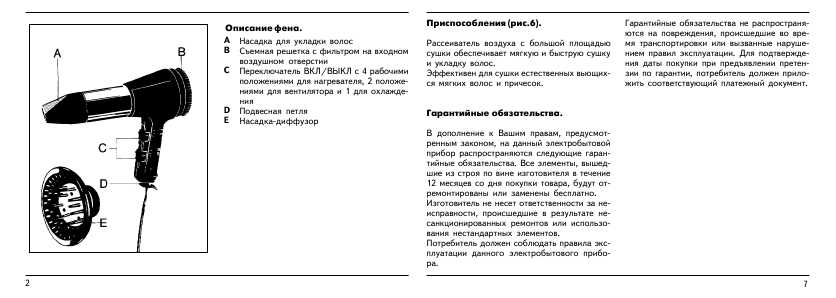 Инструкция AEG FOEN PROFI 1502