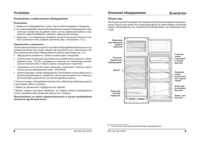 Инструкция Ariston BD-2420