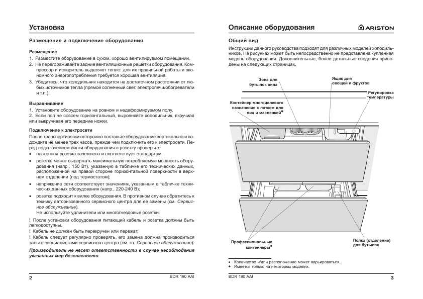 Инструкция Ariston BDR-190 AAI