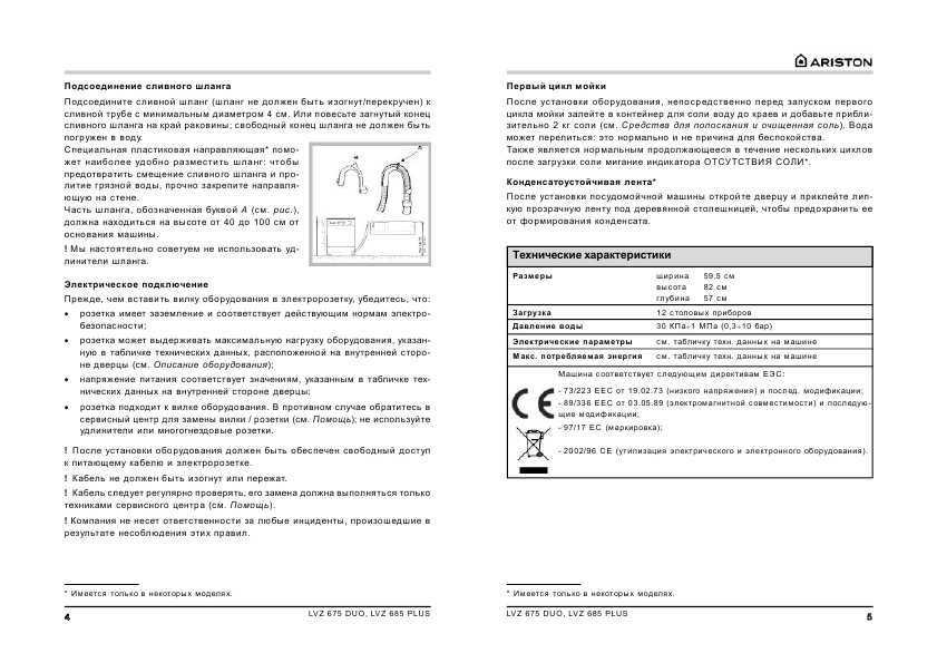 Инструкция Ariston LVZ-685 Plus
