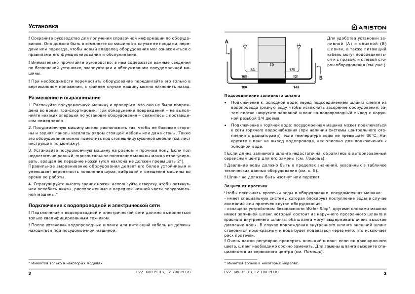 Инструкция Ariston LZ-700 Plus