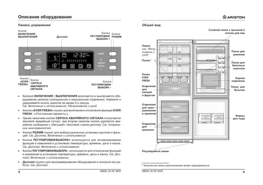 Инструкция Ariston MBZE-45 NF BAR