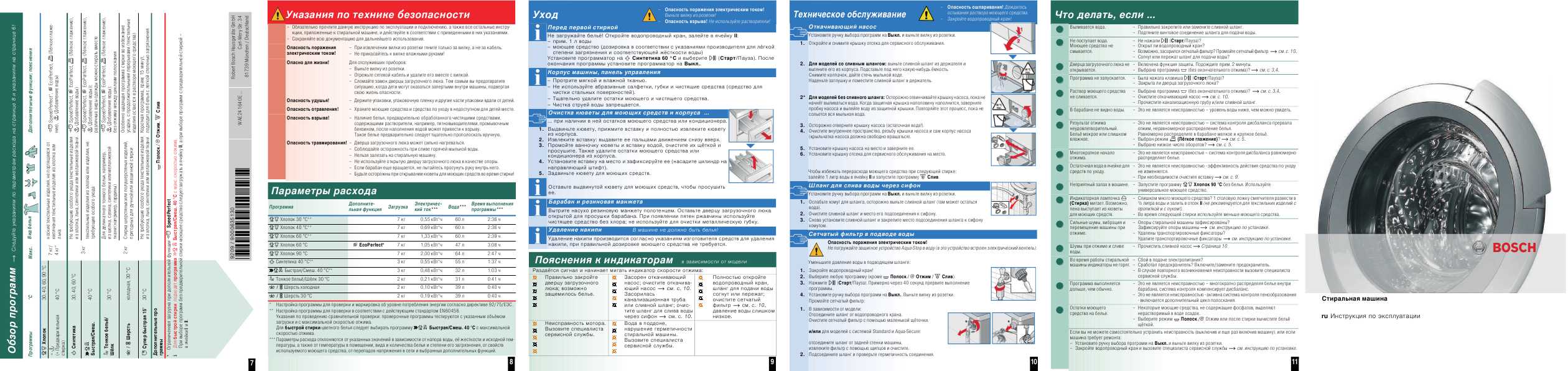 Инструкция BOSCH WAE-20164