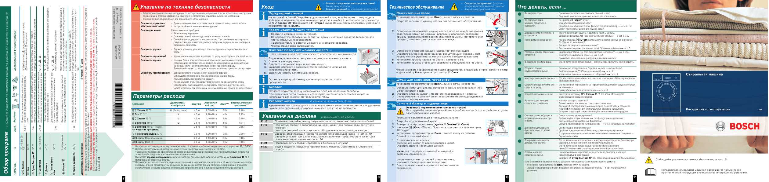 Инструкция BOSCH WLX-23462OE