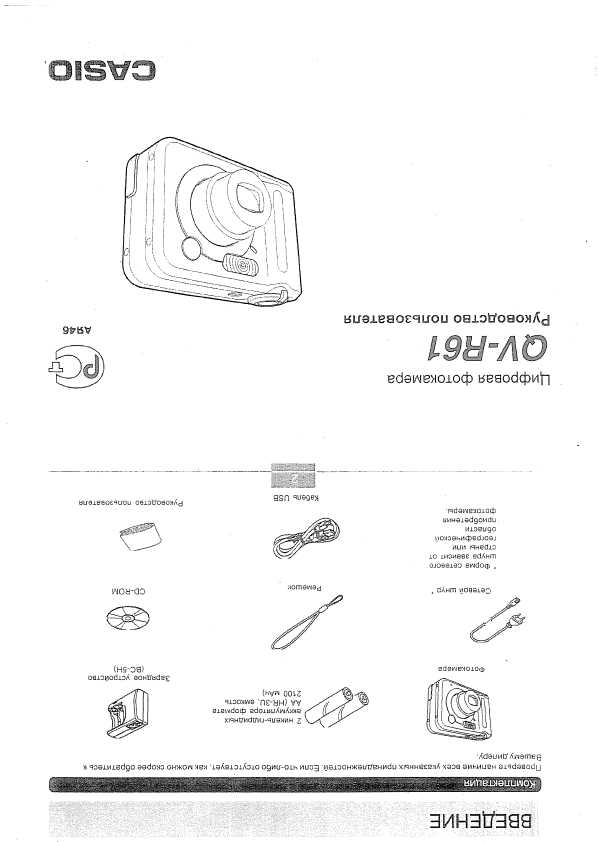 Инструкция Casio QV-R61