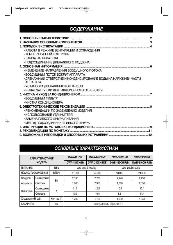 Инструкция Daewoo DWA-181