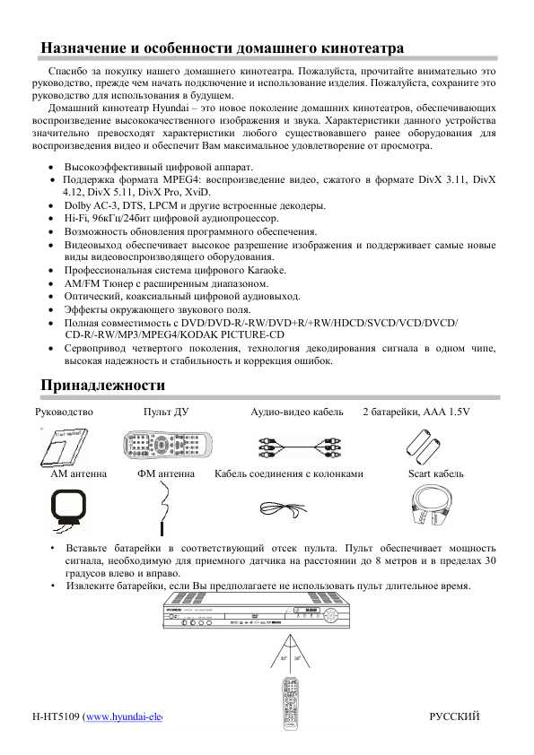 Инструкция Hyundai H-HT5109
