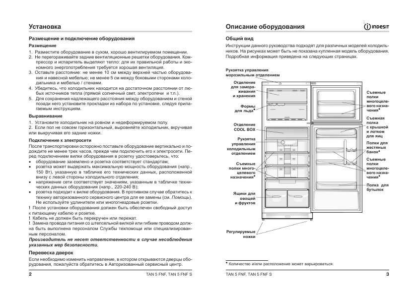 Инструкция Indesit TAN-5 FNF D