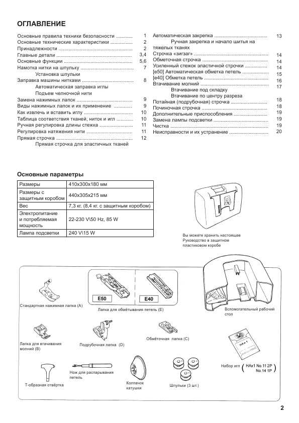 Инструкция Juki HZL-E50