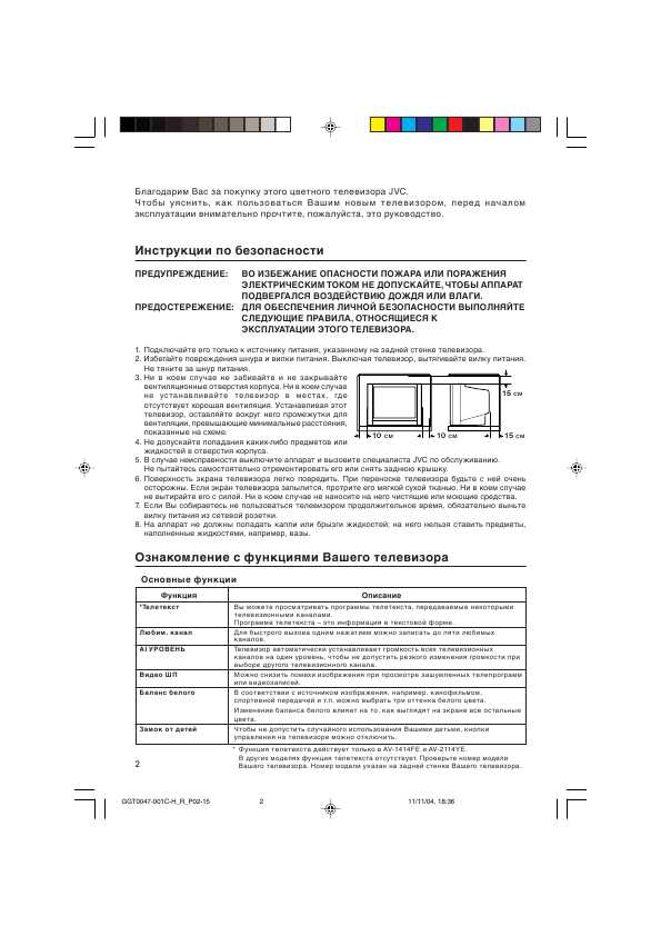 Инструкция JVC AV-14F14