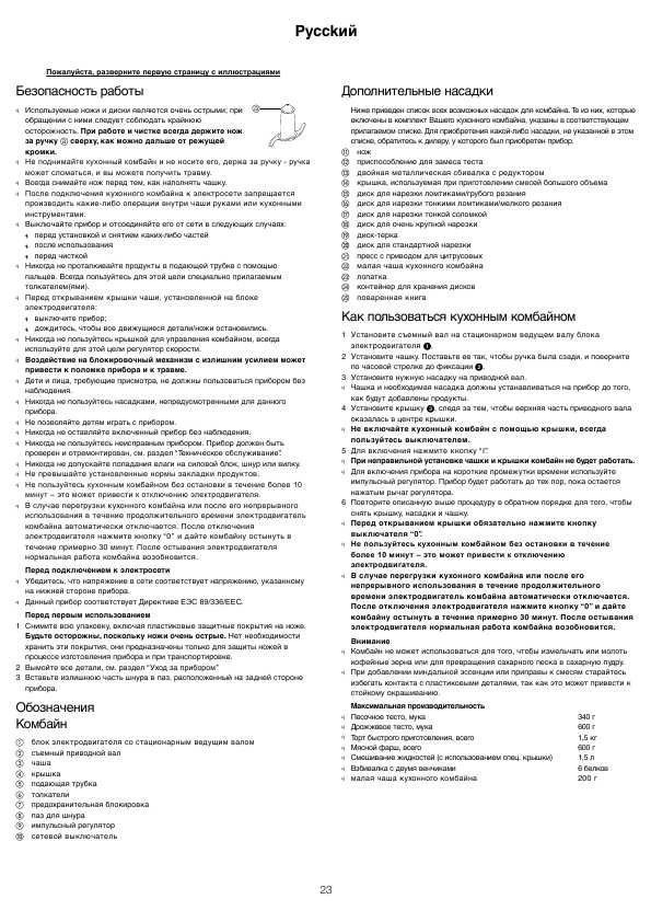 Инструкция Kenwood FP-880