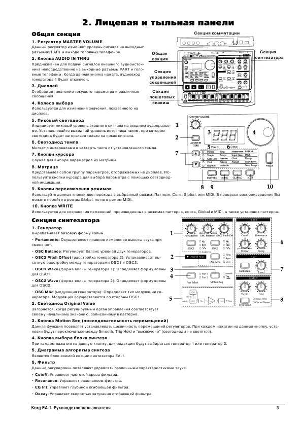 Инструкция Korg EA-1