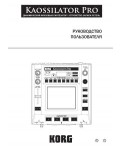 Инструкция Korg Kaossilator Pro