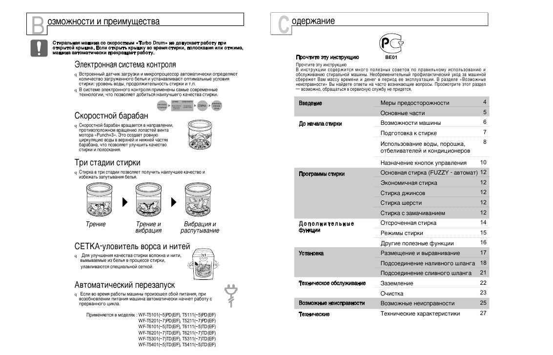 Инструкция LG WF-T5301