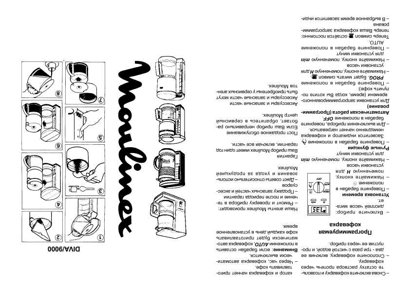 Инструкция кофеварки moulinex