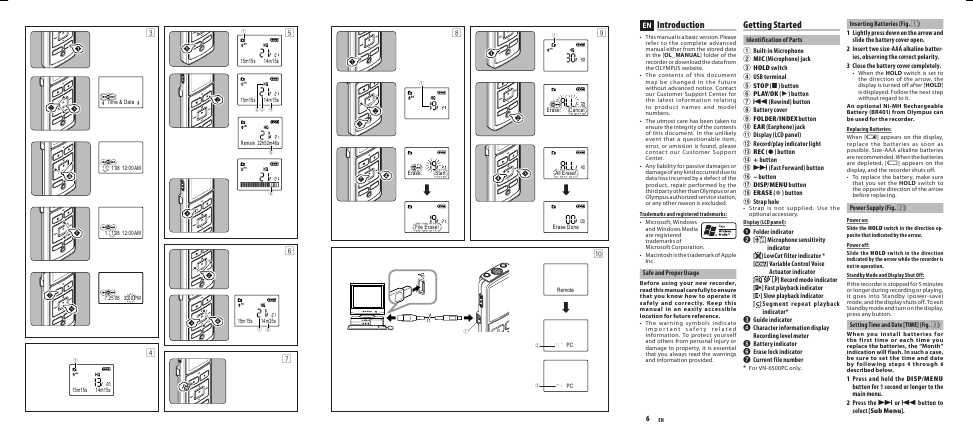 Инструкция Olympus VN-5500PC
