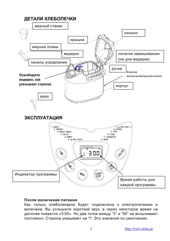 Инструкция ORION OBM-204