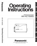 Инструкция Panasonic AK-HC1500G