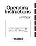 Инструкция Panasonic AW-RC600E