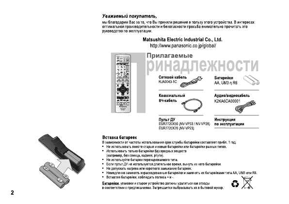 Инструкция Panasonic NV-VP23