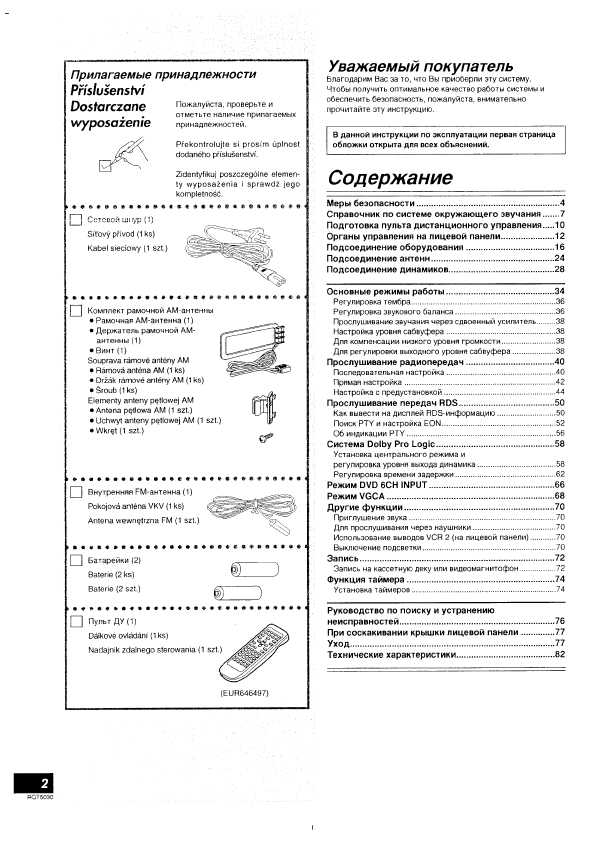 Инструкция Panasonic SA-AX7