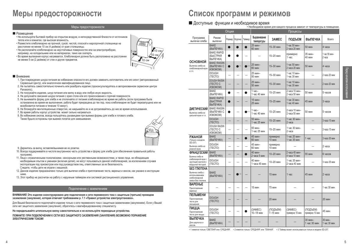 Инструкция Panasonic SD-257
