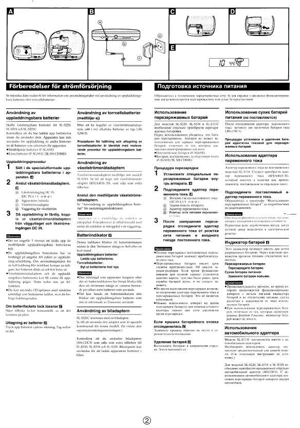 Инструкция Panasonic SL-S320
