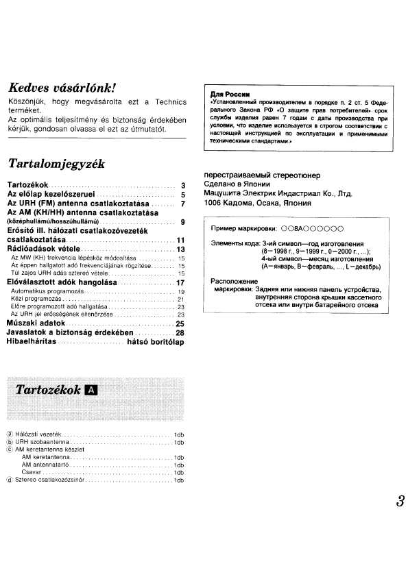 Инструкция Panasonic ST-GT350