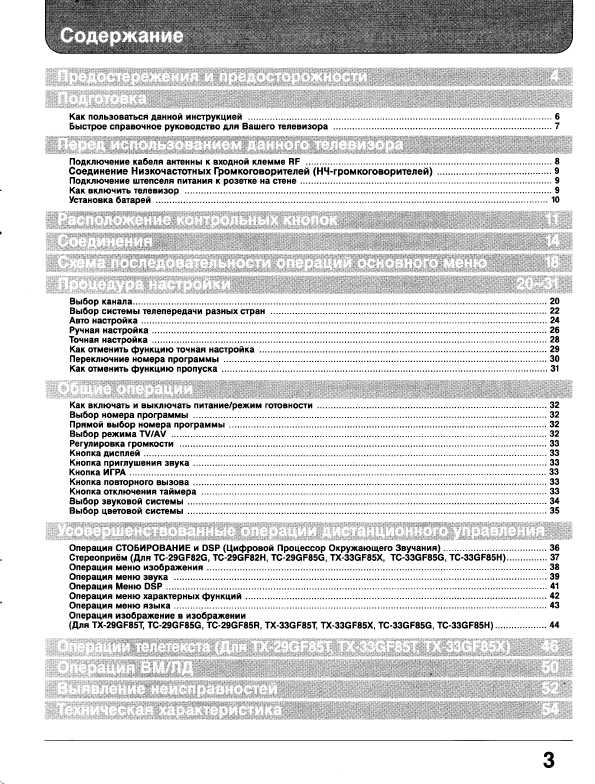 Инструкция Panasonic TC-29GF85