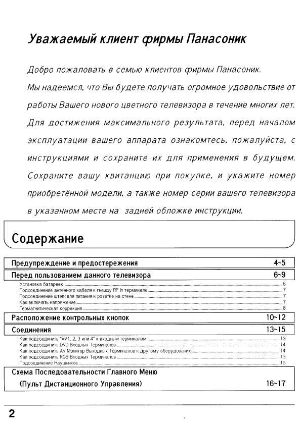 Инструкция Panasonic TX-29P150T