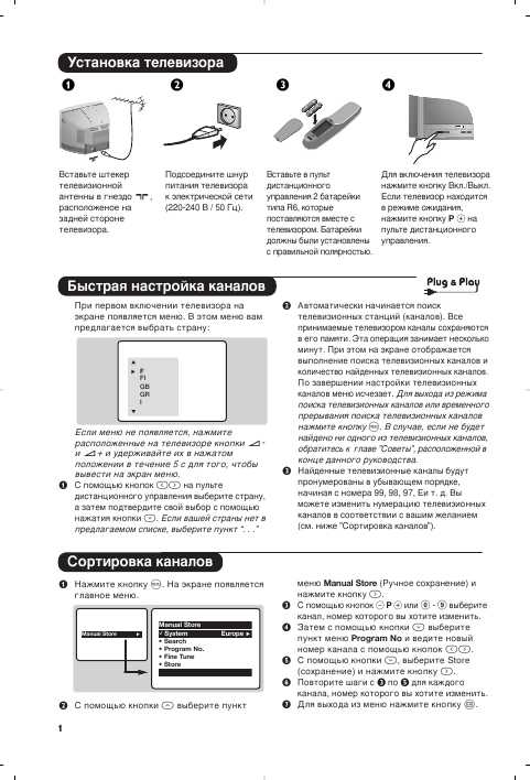 Инструкция Philips 25PT4458