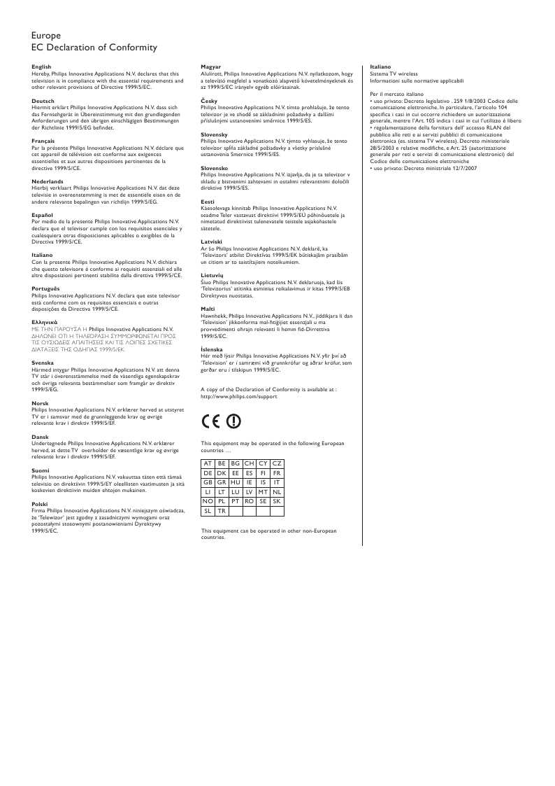Инструкция Philips 42PFL6805H