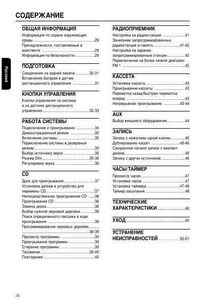 Инструкция Philips FW-C100