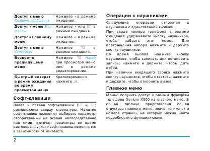 Инструкция Philips XENIUM X500
