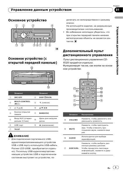 Инструкция Pioneer DEH-3210UB