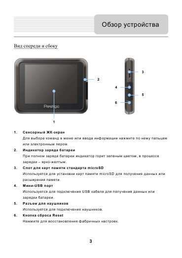 Инструкция Prestigio Geovision 110
