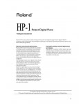 Инструкция Roland HP-1