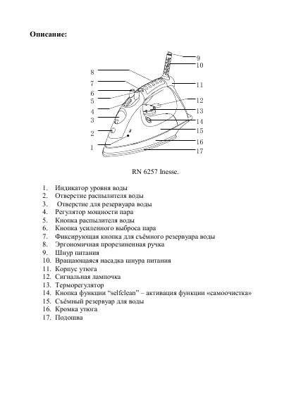 Инструкция Rolsen RN-6257 Inesse