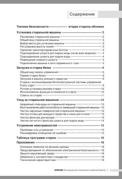 Инструкция Samsung WF-F125AC