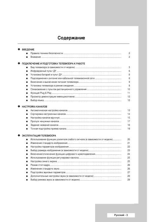 Инструкция Samsung WS-32Z30
