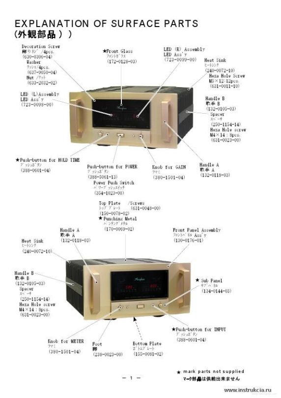 Сервисная инструкция ACCUPHASE A-60