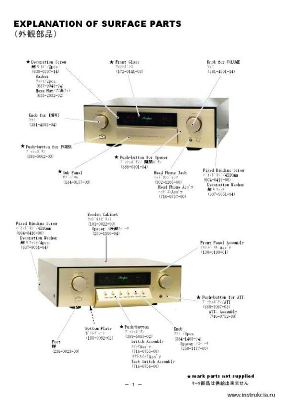 Сервисная инструкция ACCUPHASE C-2810