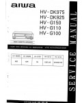 Сервисная инструкция AIWA HV-DK925, HV-DK975, GV-G100, HV-G110, HV-G150