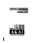Сервисная инструкция Akai AM-2650, AT-2650