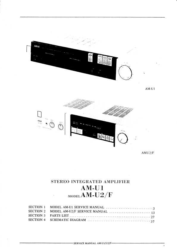 Сервисная инструкция Akai AM-U1, AM-U2F