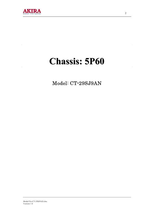 Сервисная инструкция Akira CT-29SJ9AN, 5P60