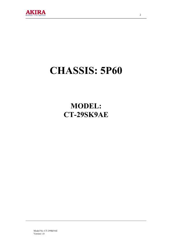 Сервисная инструкция Akira CT-29SK9AE, 5P60