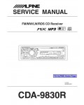 Сервисная инструкция Alpine CDA-9830R