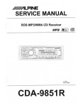 Сервисная инструкция Alpine CDA-9851R
