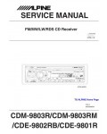 Сервисная инструкция Alpine CDM-9803R, CDE-9803RM